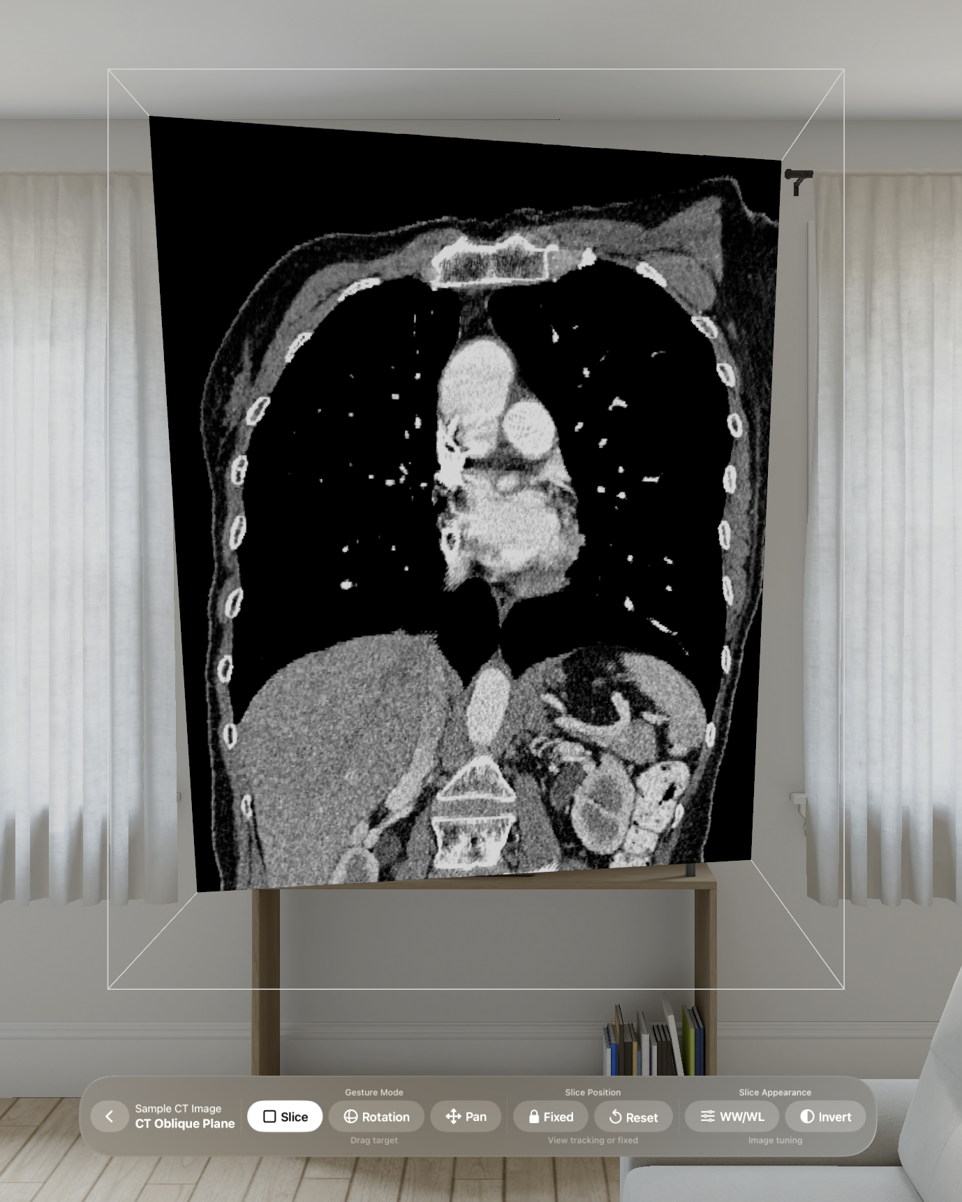 Oblique Plane Viewer on Apple Vision Pro